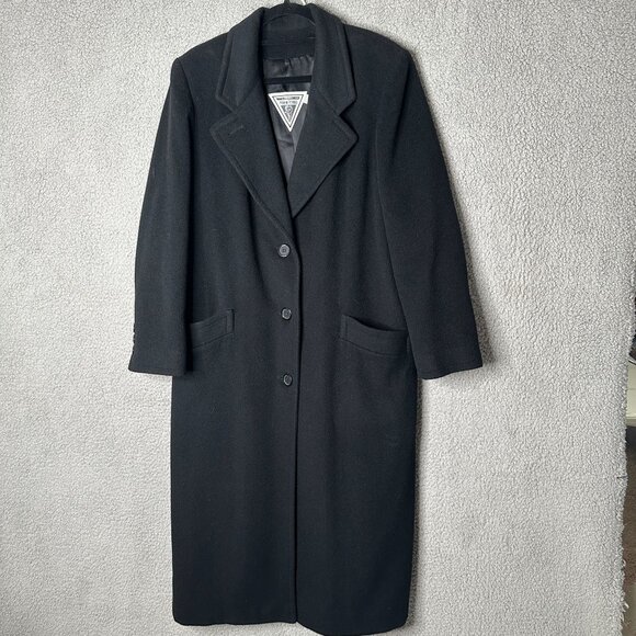J Percy Marvin Richards Jackets & Blazers - J Percy Marvin Richards Cashmere Overcoat Womens L Black Quiet Luxury Minimalist